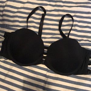 Strappy Black Push Up Bra